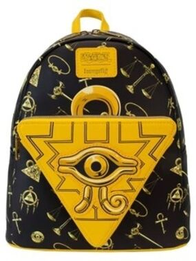 Loungefly Yu Gi Oh Anime Black and Yellow Pyramid Eye Backpack NWT